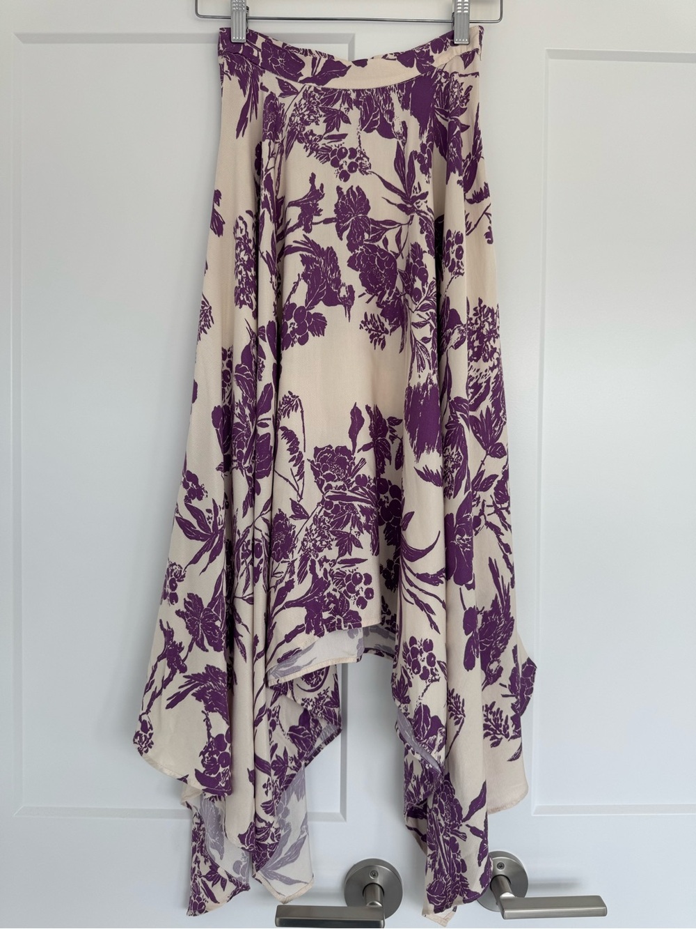 H&M Floral Handkerchief Hem Skirt